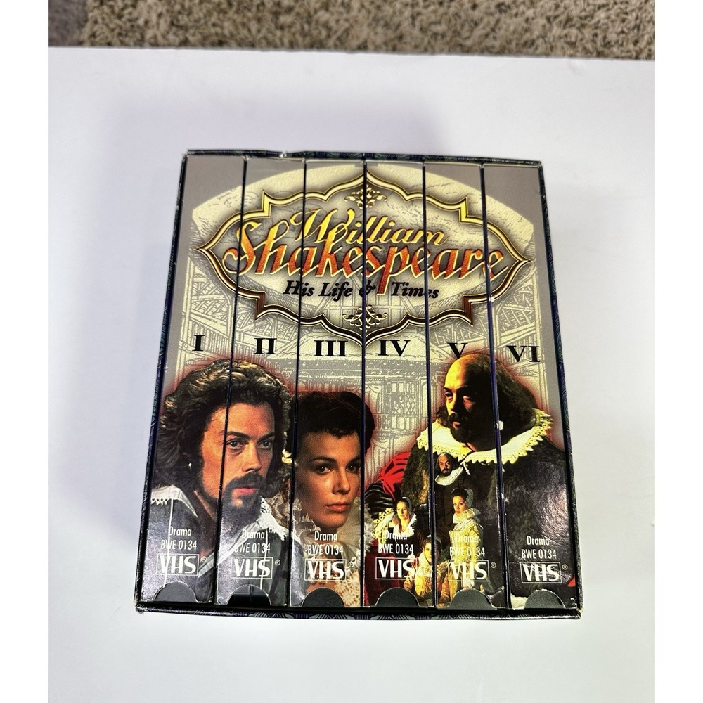 William Shakespeare: His Life and Times - 6 Volume Set VHS 2000 Boxed